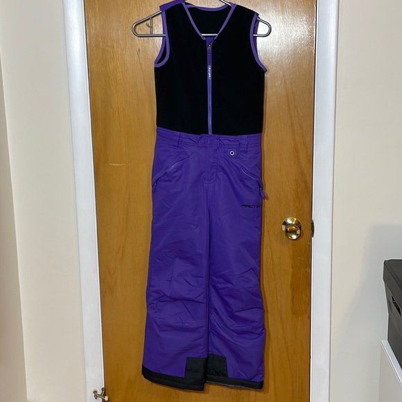 Arctix Girls 5K Small Purple Snow Suit Fleece Vest Top Snow Pants - Picture 1 of 10